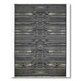 Black White Wood Grain Abstract Area Rug