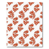 Modern Red Leaf Print Area Rug