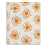 Orange Orange Sunburst Geometric Area Rug