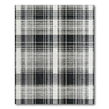 Rustic Farmhouse Black White Plaid Check Area Rug