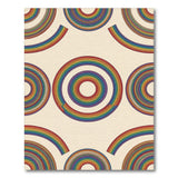 Rainbow Concentric Circles Area Rug