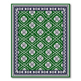 Emerald Green Persian Floral Trellis Area Rug