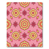 Pink Vibrant Pink Mandala Floral Boho Area Rug