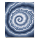Hypnotic Blue Spiral Abstract Area Rug