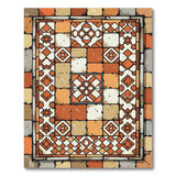 Distressed Terracotta Tile Mosaic Rug