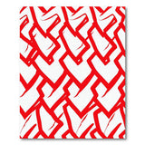 Bold Red Angular Geometric Area Rug