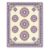 Purple Lotus Floral Area Rug