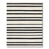 Bold Black White Striped No. 57 Area Rug