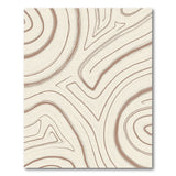 Beige Marble Wave Abstract Area Rug