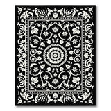 Black and White Floral Ornate Black White Persian Floral Area Rug