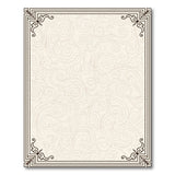 Ornate Beige Paisley Border Area Rug