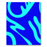 Teal Flow Abstract Area Rug