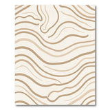 Beige and Neutral Wavy Beige Abstract Area Rug