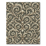 Ornate Grey Acanthus Floral Area Rug