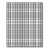 Crisp Black White Grid Geometric Area Rug