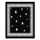 Black White Heritage Tribal Motif Rug
