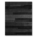 Black White Textured Stripe Abstract Area Rug