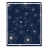 Navy Blue Cosmic Mandala Area Rug