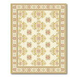 Gold and Silver Opulent Gold Medallion Persian Area Rug