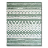Green Coastal Scallop Wave Area Rug