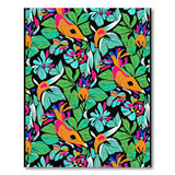 Vibrant Tropical Bird Floral Area Rug
