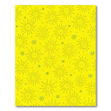 Vibrant Yellow Sunburst Star Pattern Area Rug