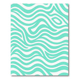 Teal Wavy Coastal Area Rug