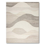 Grey Abstract Wave Area Rug