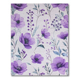 Purple Watercolor Anemone Area Rug
