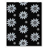 Blue and Teal Blue Daisy Floral Pattern Area Rug