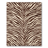 Brown Zebra Stripe Area Rug
