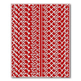 Red Red Geometric Lattice Area Rug