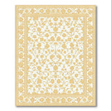 Elegant Gold Floral Vine Area Rug