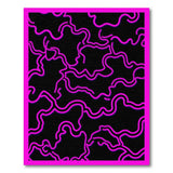 Modern Pink Wave Abstract Area Rug