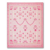 Whimsical Pink Bow Floral Area Rug