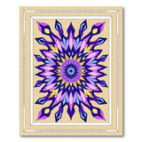 Radiant Purple Mandala Geometric Area Rug