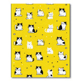 Cute Cartoon Cats on Yellow Area Rug