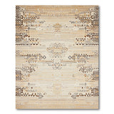 Heritage Tribal Beige and Neutral Heritage Tribal Beige Geometric Area Rug