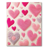 Pink Hearts Plush Kids Area Rug