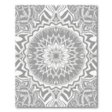 Intricate Grey Mandala Area Rug