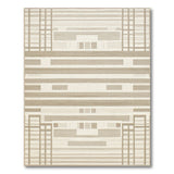 Modern Beige Geometric Grid Area Rug