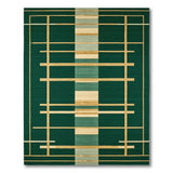 Emerald Grid Geometric Area Rug
