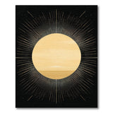 Golden Sunburst Geometric Area Rug