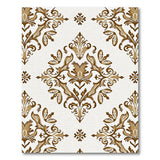 Gold and Silver Floral Vintage Elegant Gold Damask Floral Area Rug