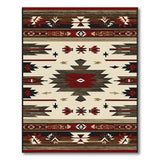 Southwestern Brown and Tan Southwestern Geometric Tribal Area Rug