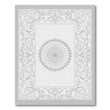 Ornate Mandala Black White Area Rug