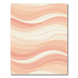 Soft Orange Wavy Abstract Area Rug