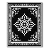 Black and White Mandala Ornate Black White Persian Mandala Rug
