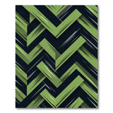 Bold Green Chevron Geometric Area Rug