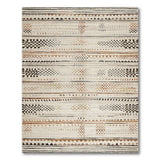 Brown Tan Heritage Tribal Area Rug